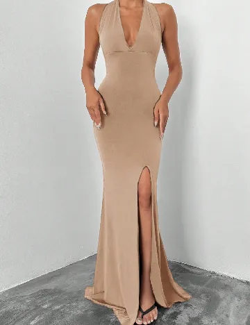 Rochie lunga SHEIN, maro deschis