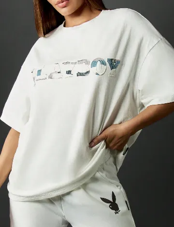 Tricou Oversize Missguided, alb