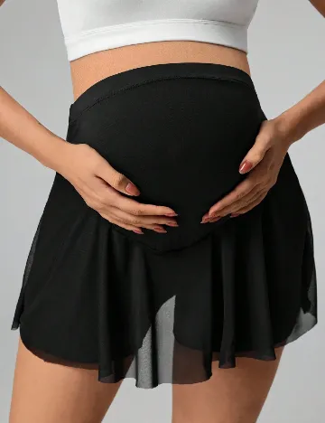 Fusta pantalon SHEIN Maternity, negru