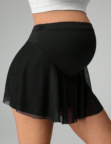 Fusta pantalon SHEIN Maternity, negru