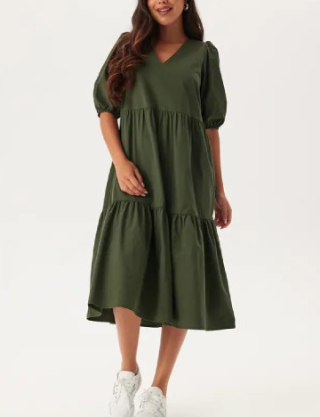 Rochie medie BUBBLEROOM, verde