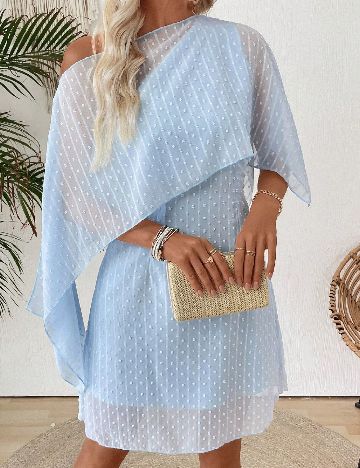 Rochie scurta Emery Rose, albastru