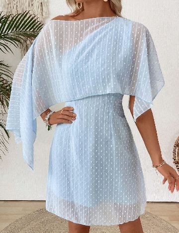 Rochie scurta Emery Rose, albastru