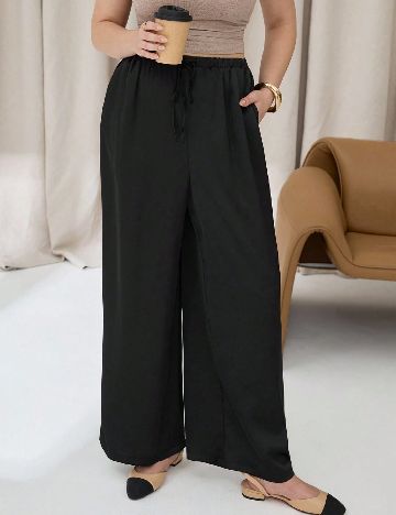 Pantaloni SHEIN CURVE, negru