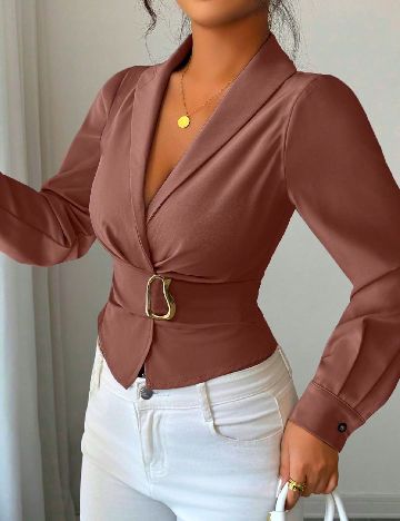 Bluza SHEIN, roz pudra inchis