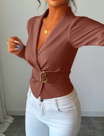 Bluza SHEIN, roz pudra inchis