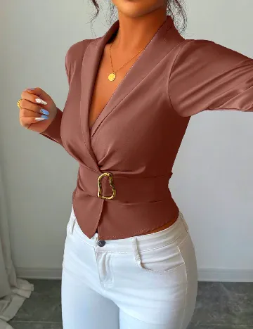 Bluza SHEIN, roz pudra inchis