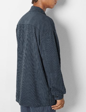 Jacheta Oversize Bershka, albastru