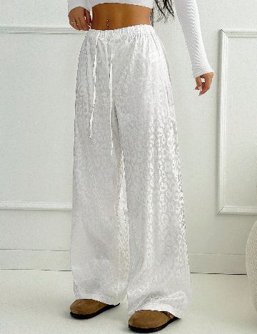 Pantaloni SHEIN, alb