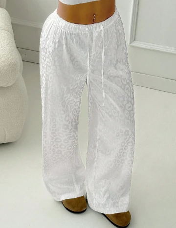 Pantaloni SHEIN, alb