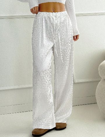 Pantaloni SHEIN, alb