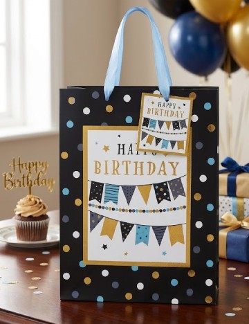 Punga de cadou, negru