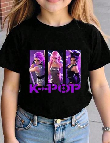 Tricou Shein Kids, negru