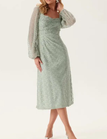 Rochie medie BUBBLEROOM, verde