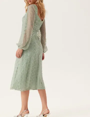 Rochie medie BUBBLEROOM, verde