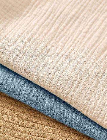 Set salopete 2 bucati Shein Kids, crem/albastru