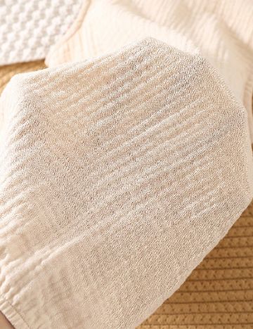 Set salopete 2 bucati Shein Kids, crem/albastru