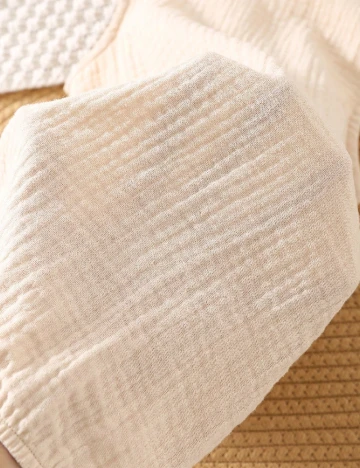 Set salopete 2 bucati Shein Kids, crem/albastru