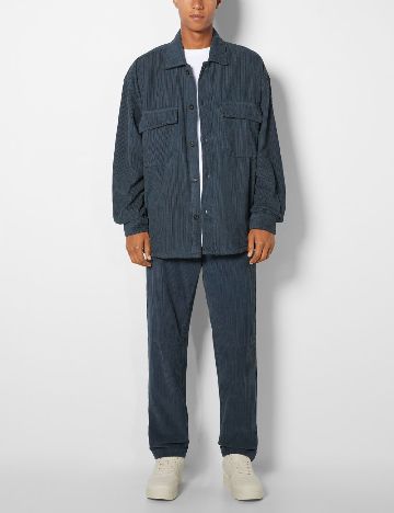 Pantaloni Bershka, albastru