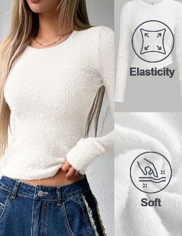 Bluza Shein Kids, alb