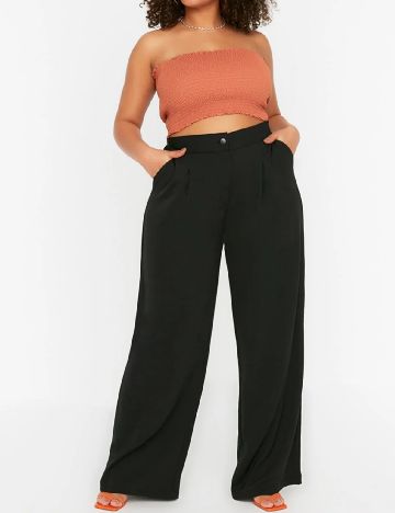 Pantaloni TRENDYOL, negru