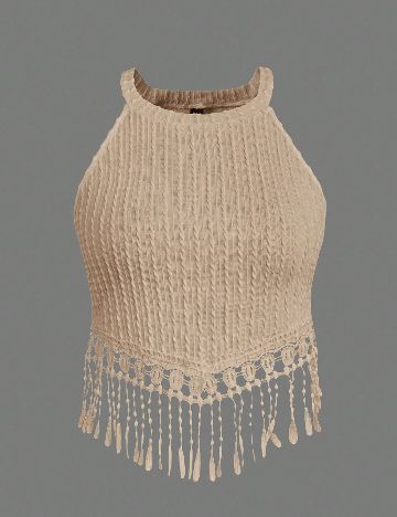 Top SHEIN CURVE, maro deschis