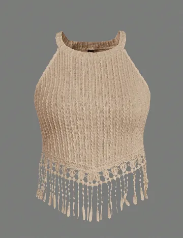 Top SHEIN CURVE, maro deschis