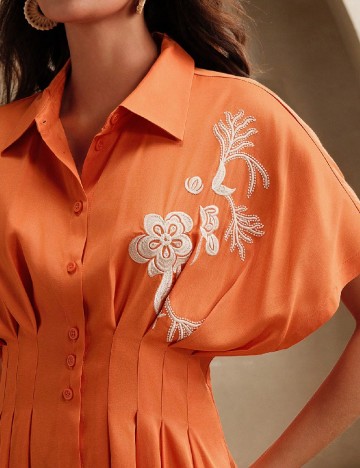 Rochie scurta Anewsta, portocaliu