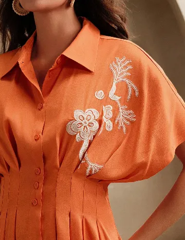 Rochie scurta Anewsta, portocaliu