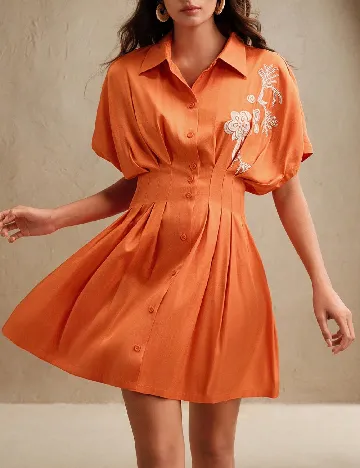 Rochie scurta Anewsta, portocaliu