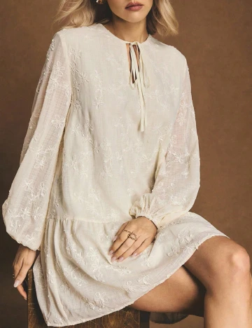 Rochie scurta SHEIN, ecru