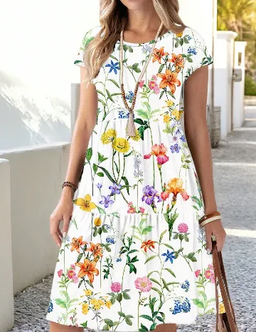 Rochie medie Emery Rose, floral print