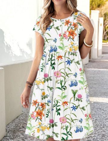 Rochie medie Emery Rose, floral print