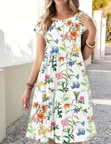 Rochie medie Emery Rose, floral print