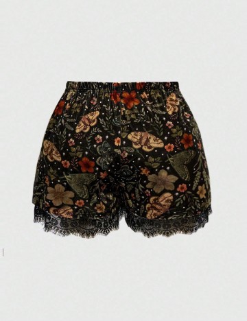 Pantaloni scurti Romwe Plus Size, mix culori