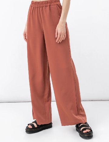 Pantaloni NA-KD, caramiziu