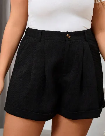 Pantaloni scurti SHEIN CURVE, negru