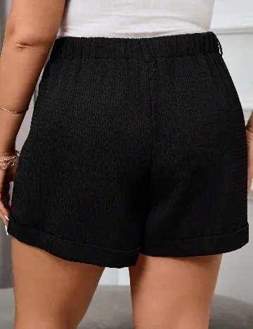 Pantaloni scurti SHEIN CURVE, negru