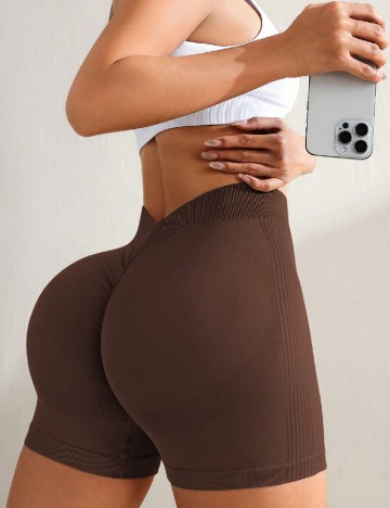 Colanti scurti SHEIN, maro