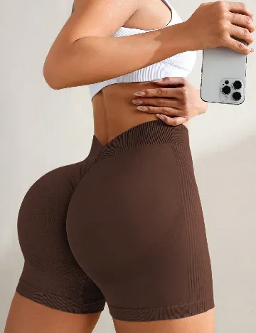 Colanti scurti SHEIN, maro