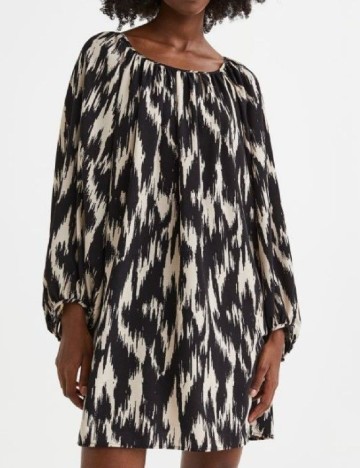 Rochie scurta H&M, negru/crem