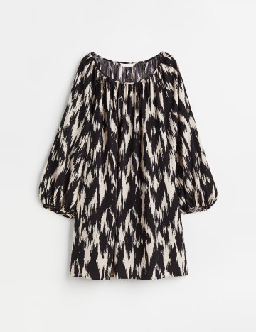 Rochie scurta H&M, negru/crem