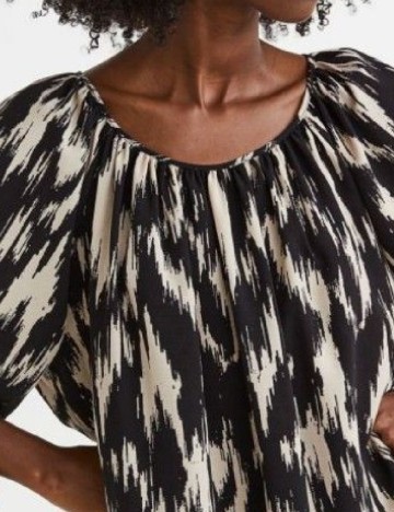 Rochie scurta H&M, negru/crem