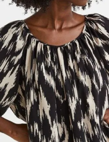 Rochie scurta H&M, negru/crem