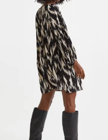 Rochie scurta H&M, negru/crem