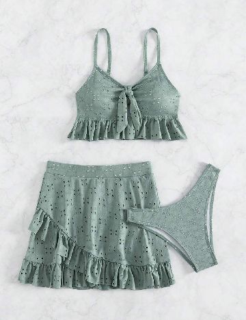 Costum de baie SHEIN, verde