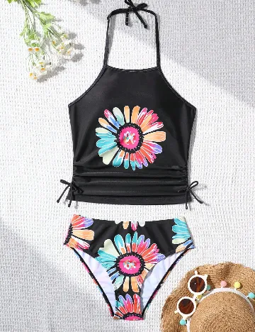 Costum de baie Shein Kids, floral print