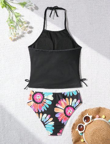 Costum de baie Shein Kids, floral print