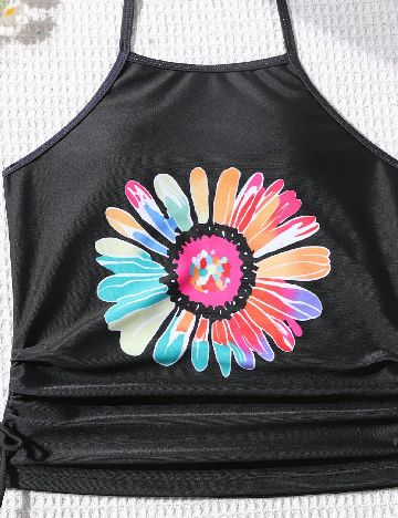 Costum de baie Shein Kids, floral print