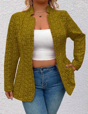 Blazer SHEIN CURVE, verde